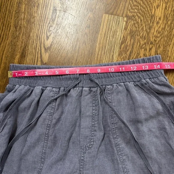 Splendid Women's Jogger Pants Size M Charcoal Linen Blend Drawstring Waist‎ - Picture 14 of 14